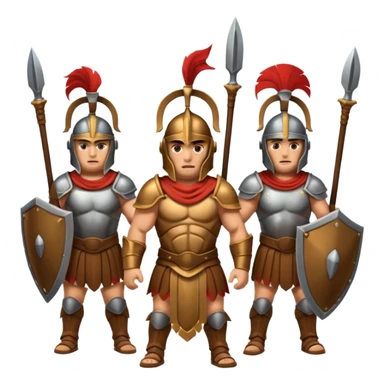 group of ancient trojan warriors sticker