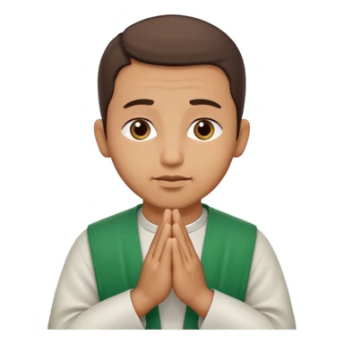 an Algerian man praying,  sticker