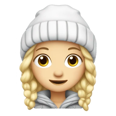 Cute blond with winter hat sticker