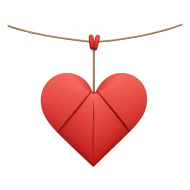  string paper heart  sticker