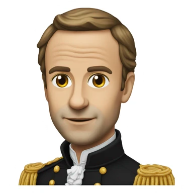 Macron mangent des pates  sticker