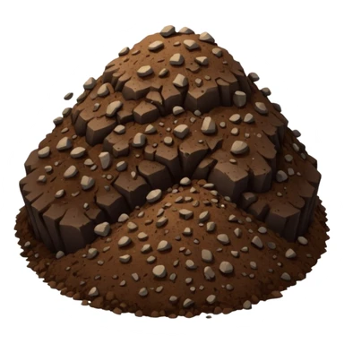 pile of soil with small pieces only sticker