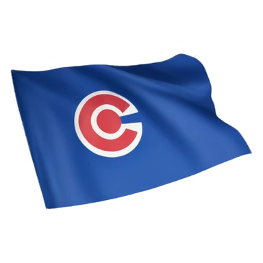 Chicago flag with cubs logo sticker