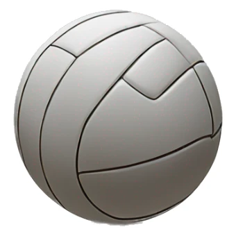 Volleyball on rubber band sticker