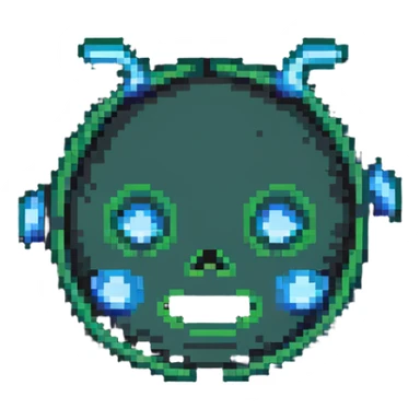 buffering symbol with a face in the center sticker