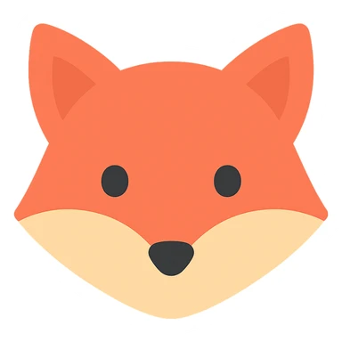 apricot fox sticker