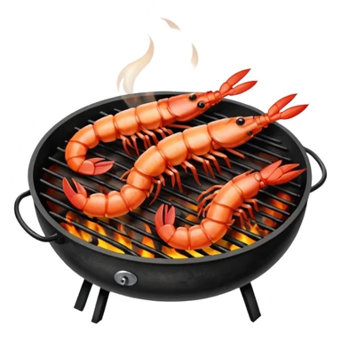 shrimp on barbecue sticker