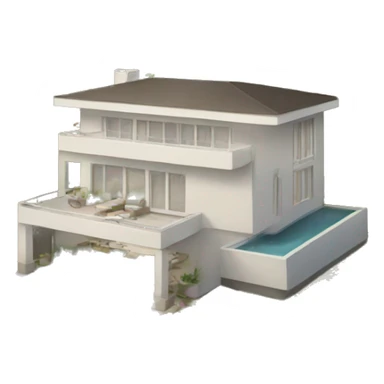modern villa sticker