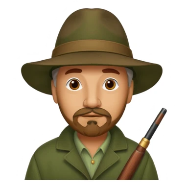 An older duck hunter with a goatee sticker