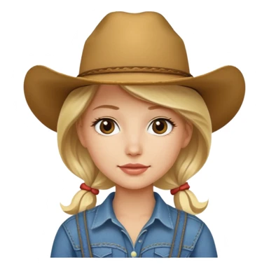 Blonde country girl cowboy sticker
