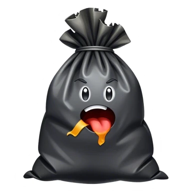 Stinking trash bag sticker