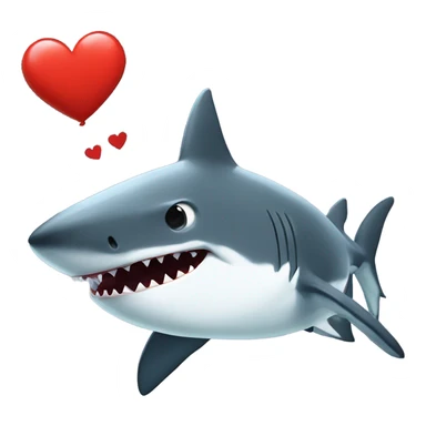 Shark with a I love you sign  sticker