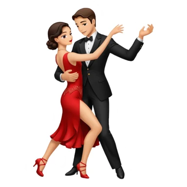 tango dancing man emoji - solo embrace sticker