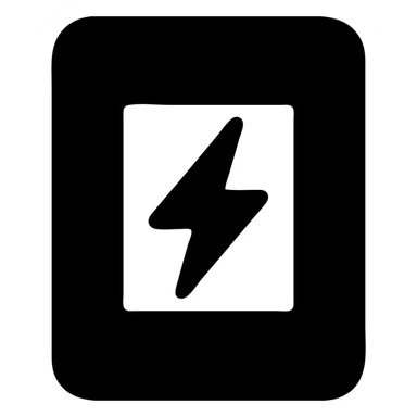 rectangle with lightning bolt inside sticker