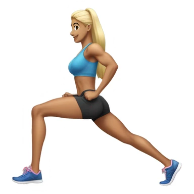 Female strong legs gym sticker