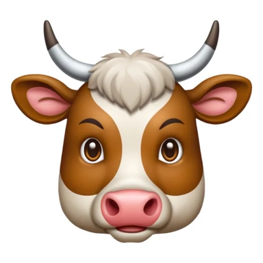 Vaca escocesa donde no se le ven los ojos sticker