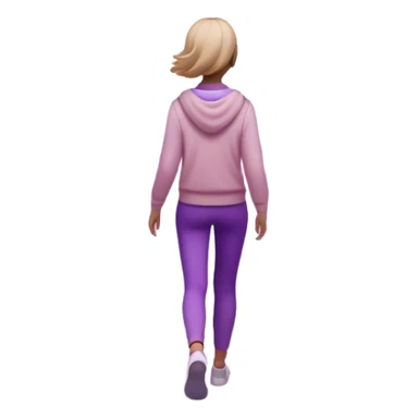 A small figure walks back across a foggy bridge, holding soft pink and purple orbs in each hand—symbolizing compassion and forgiveness. A gentle heart aura trails behind them, showing healing in motion. sticker