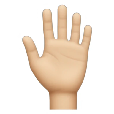 palm up hand sticker