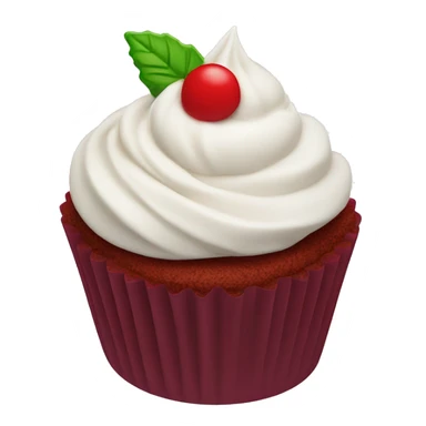 red velvet cupcake with white cream sticker