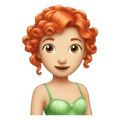 red hair fairy sticker