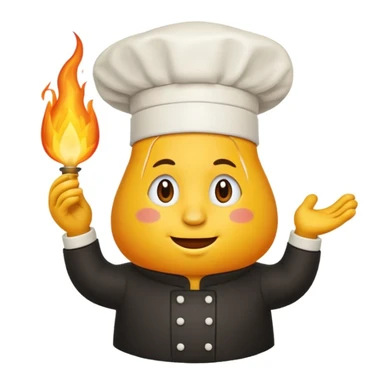 goute enflammée en chef de cuisine sticker