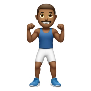 Man exercising sticker