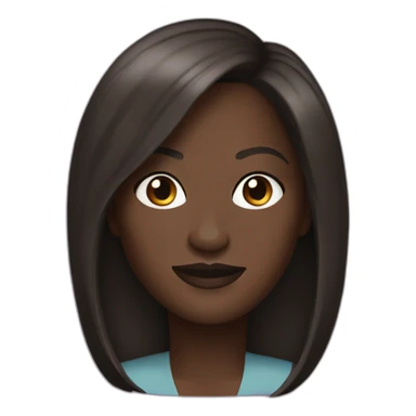 viola davis with long straight dark hair sticker