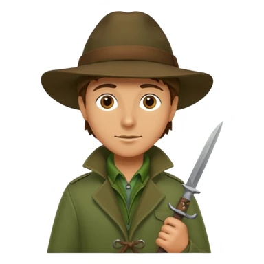 Classic hunter image, without holding a gun sticker