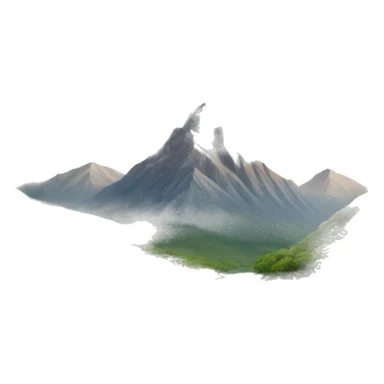 Mountain with river sticker