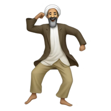 Ben Laden dancing sticker