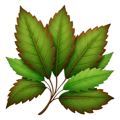 brown and green leaf several sticker