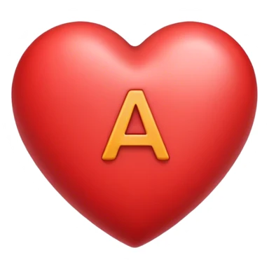 heart wth letter A sticker