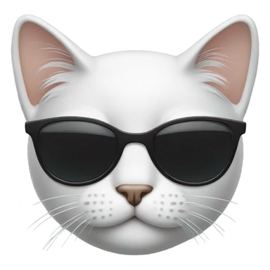 Cat with sunglasses sticker