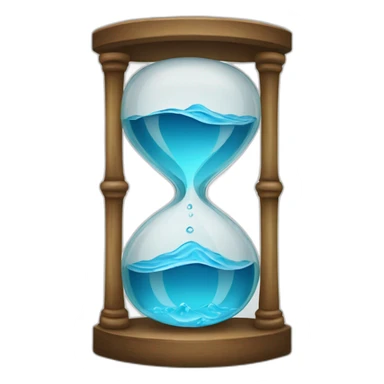 Hourglass with water sticker