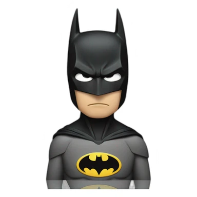 Batman thinking intensely  sticker