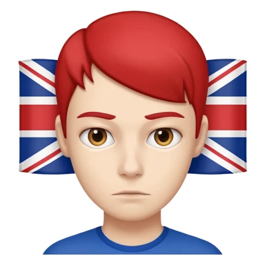 half human half UK flag creature sticker