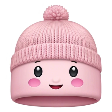 pastel pink knitted hat sticker
