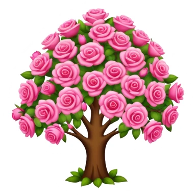Árbol con flores rosas sticker