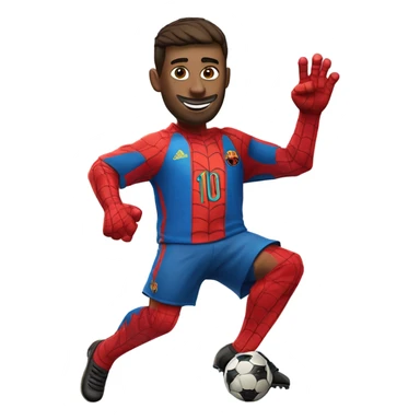 spiderman as messi sticker