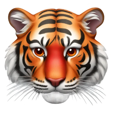 tiger with ketchup on it sticker