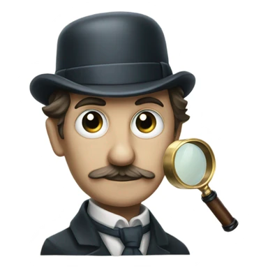 Sherlock Holmes with a magnifying glass sticker