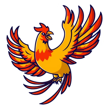 Phoenix inspired by The Poppy War book sticker