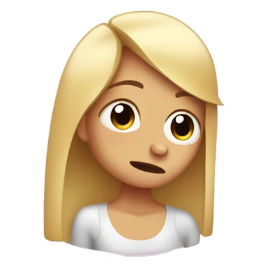 crying girl looking in the mirror sticker