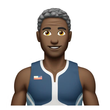 marathon runner white skin sticker