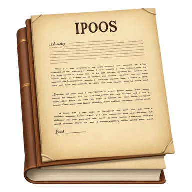 realistic documents with title page sticker