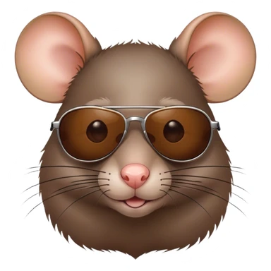 una rata con gafas de sol sticker