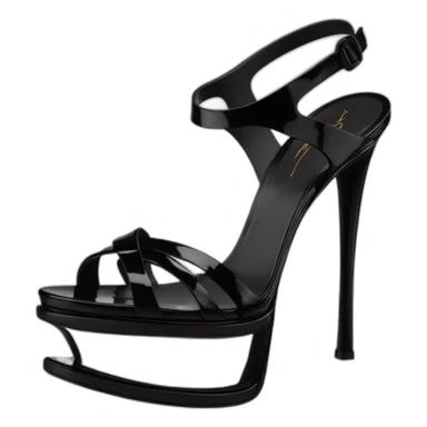 Ysl heel sandal TRIBUTE PLATFORM SANDAL black PATENT LEATHER sticker