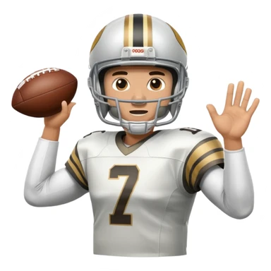 quarterback throwing ball sticker