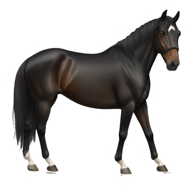 black race horse facing righ sticker