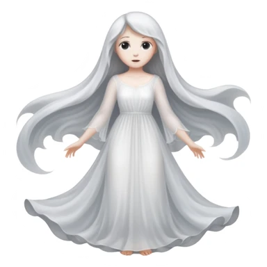 creepy ghost woman sticker